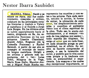 Néstor Ibarra Saubidet - Bio