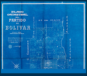 Plano catastral del Partido de Bolivar