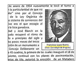 Parte del articulo de la 2da.Intendencia de Francisco Lope Ibarra - Año 1934 