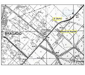 Plano topográfico de Bragado 1956 - Instituto Geográfico - Ejercito Argentino - 
Mapoteca Biblioteca Nacional