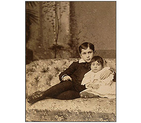 Juan Francisco Ibarra Florido y su hermana Manuela Vazquez Barros en 1887