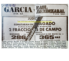 Aviso de remate 1980